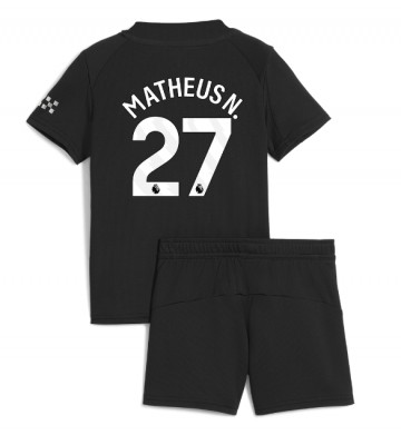 Manchester City Matheus Nunes #27 Venkovní dres komplet pro Děti 2025-26 Krátkým Rukávem (+ Krátké kalhoty)
