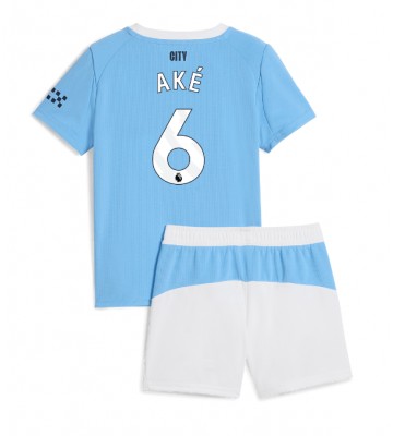 Manchester City Nathan Ake #6 Domácí dres komplet pro Děti 2025-26 Krátkým Rukávem (+ Krátké kalhoty)