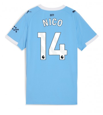 Manchester City Nico Gonzalez #14 Domácí Dres pro Dámy 2025-26 Krátkým Rukávem