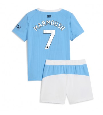 Manchester City Omar Marmoush #7 Domácí dres komplet pro Děti 2025-26 Krátkým Rukávem (+ Krátké kalhoty)