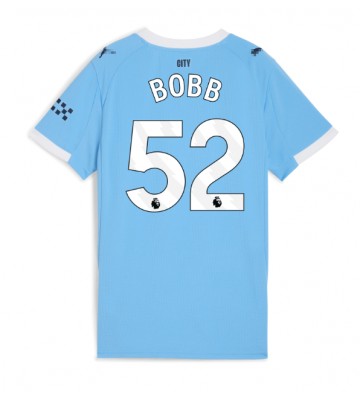 Manchester City Oscar Bobb #52 Domácí Dres pro Dámy 2025-26 Krátkým Rukávem