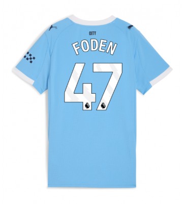 Manchester City Phil Foden #47 Domácí Dres pro Dámy 2025-26 Krátkým Rukávem
