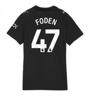 Manchester City Phil Foden #47 Venkovní Dres pro Dámy 2025-26 Krátkým Rukávem