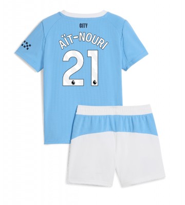 Manchester City Rayan Ait-Nouri #21 Domácí dres komplet pro Děti 2025-26 Krátkým Rukávem (+ Krátké kalhoty)