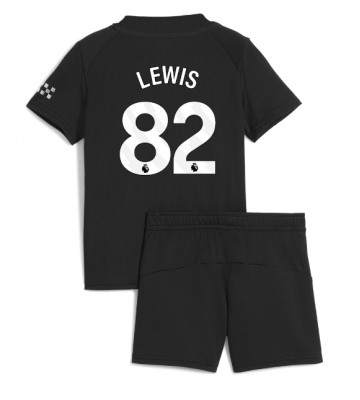 Manchester City Rico Lewis #82 Venkovní dres komplet pro Děti 2025-26 Krátkým Rukávem (+ Krátké kalhoty)