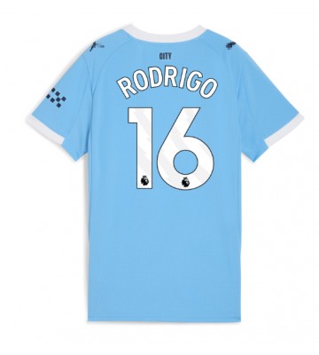 Manchester City Rodri Hernandez #16 Domácí Dres pro Dámy 2025-26 Krátkým Rukávem