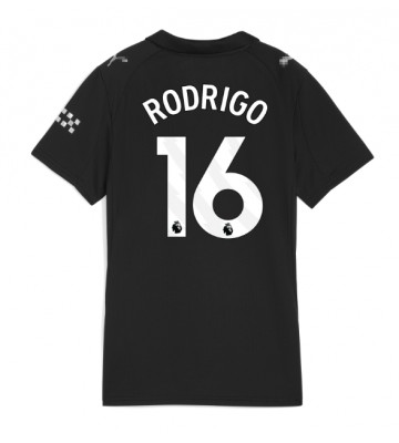 Manchester City Rodri Hernandez #16 Venkovní Dres pro Dámy 2025-26 Krátkým Rukávem