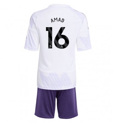Manchester United Amad Diallo #16 Venkovní dres komplet pro Děti 2025-26 Krátkým Rukávem (+ Krátké kalhoty)