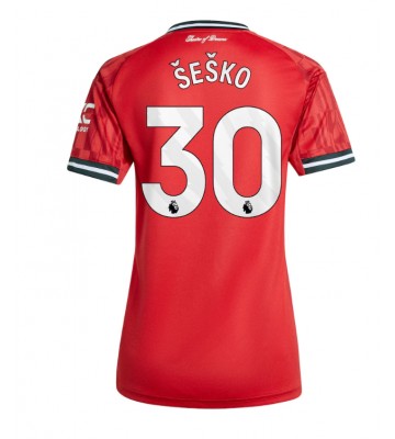 Manchester United Benjamin Sesko #30 Domácí Dres pro Dámy 2025-26 Krátkým Rukávem