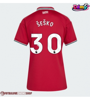 Manchester United Benjamin Sesko #30 Domácí Dres pro Dámy 2026-27 Krátkým Rukávem