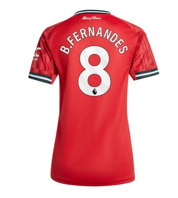 Manchester United Bruno Fernandes #8 Domácí Dres pro Dámy 2025-26 Krátkým Rukávem