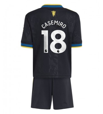 Manchester United Casemiro #18 Alternativní dres komplet pro Děti 2025-26 Krátkým Rukávem (+ Krátké kalhoty)