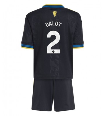 Manchester United Diogo Dalot #2 Alternativní dres komplet pro Děti 2025-26 Krátkým Rukávem (+ Krátké kalhoty)