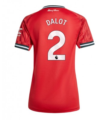 Manchester United Diogo Dalot #2 Domácí Dres pro Dámy 2025-26 Krátkým Rukávem