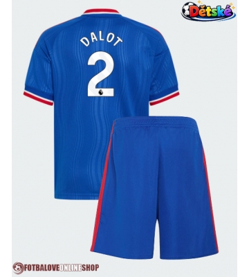 Manchester United Diogo Dalot #2 Venkovní dres komplet pro Děti 2026-27 Krátkým Rukávem (+ Krátké kalhoty)