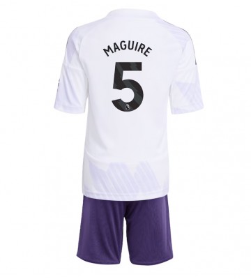 Manchester United Harry Maguire #5 Venkovní dres komplet pro Děti 2025-26 Krátkým Rukávem (+ Krátké kalhoty)