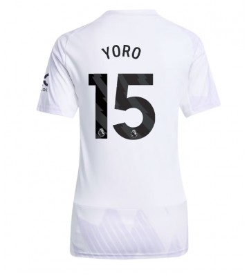 Manchester United Leny Yoro #15 Venkovní Dres pro Dámy 2025-26 Krátkým Rukávem
