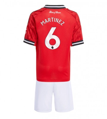 Manchester United Lisandro Martinez #6 Domácí dres komplet pro Děti 2025-26 Krátkým Rukávem (+ Krátké kalhoty)