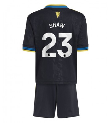 Manchester United Luke Shaw #23 Alternativní dres komplet pro Děti 2025-26 Krátkým Rukávem (+ Krátké kalhoty)