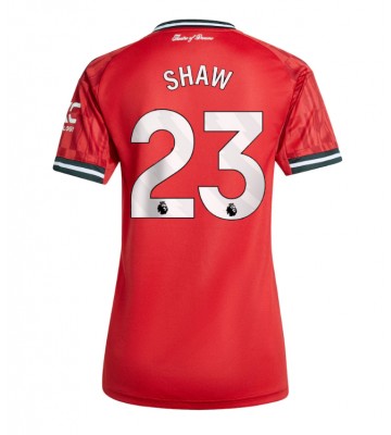 Manchester United Luke Shaw #23 Domácí Dres pro Dámy 2025-26 Krátkým Rukávem
