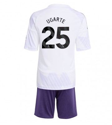 Manchester United Manuel Ugarte #25 Venkovní dres komplet pro Děti 2025-26 Krátkým Rukávem (+ Krátké kalhoty)