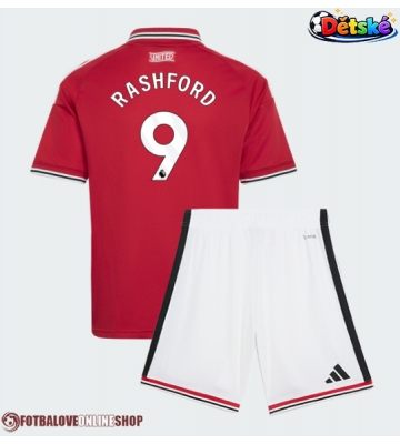 Manchester United Marcus Rashford #9 Domácí dres komplet pro Děti 2026-27 Krátkým Rukávem (+ Krátké kalhoty)