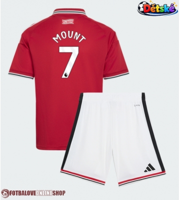 Manchester United Mason Mount #7 Domácí dres komplet pro Děti 2026-27 Krátkým Rukávem (+ Krátké kalhoty)