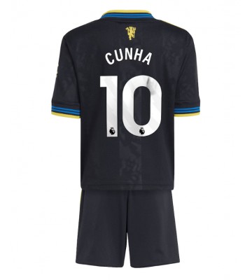 Manchester United Matheus Cunha #10 Alternativní dres komplet pro Děti 2025-26 Krátkým Rukávem (+ Krátké kalhoty)