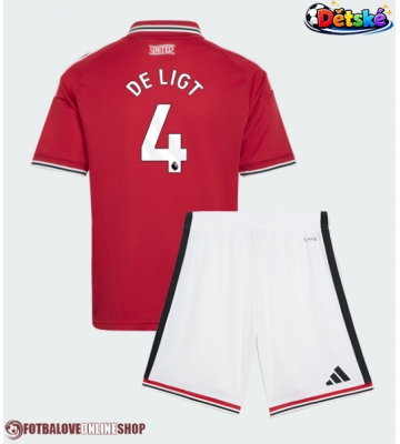 Manchester United Matthijs de Ligt #4 Domácí dres komplet pro Děti 2026-27 Krátkým Rukávem (+ Krátké kalhoty)