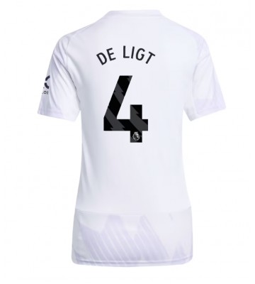 Manchester United Matthijs de Ligt #4 Venkovní Dres pro Dámy 2025-26 Krátkým Rukávem