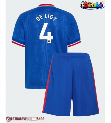 Manchester United Matthijs de Ligt #4 Venkovní dres komplet pro Děti 2026-27 Krátkým Rukávem (+ Krátké kalhoty)