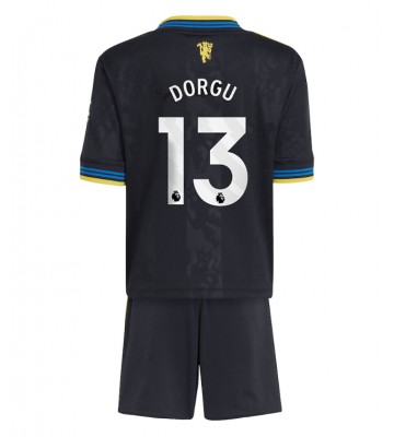 Manchester United Patrick Dorgu #13 Alternativní dres komplet pro Děti 2025-26 Krátkým Rukávem (+ Krátké kalhoty)