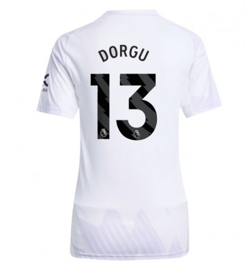 Manchester United Patrick Dorgu #13 Venkovní Dres pro Dámy 2025-26 Krátkým Rukávem