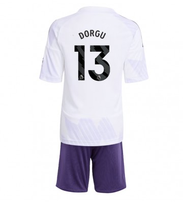 Manchester United Patrick Dorgu #13 Venkovní dres komplet pro Děti 2025-26 Krátkým Rukávem (+ Krátké kalhoty)