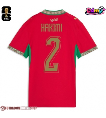 Maroko Achraf Hakimi #2 Domácí Dres pro Dámy MS 2026 Krátkým Rukávem