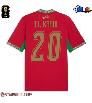 Maroko Ayoub El Kaabi #20 Domácí Dres MS 2026 Krátkým Rukávem