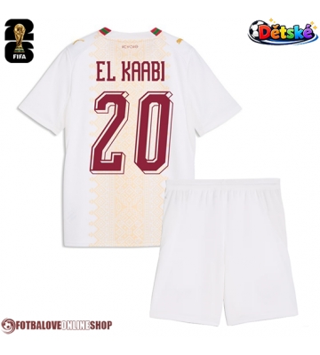 Maroko Ayoub El Kaabi #20 Venkovní dres komplet pro Děti MS 2026 Krátkým Rukávem (+ Krátké kalhoty)