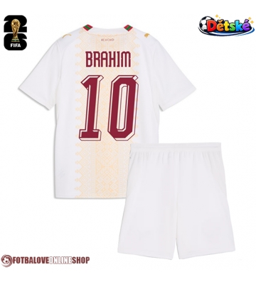Maroko Brahim Diaz #10 Venkovní dres komplet pro Děti MS 2026 Krátkým Rukávem (+ Krátké kalhoty)