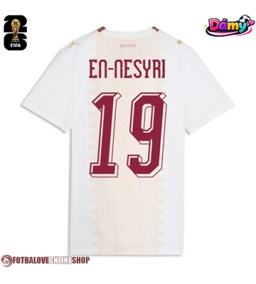 Maroko Youssef En-Nesyri #19 Venkovní Dres pro Dámy MS 2026 Krátkým Rukávem