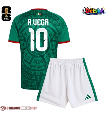 Mexiko Alexis Vega #10 Domácí dres komplet pro Děti MS 2026 Krátkým Rukávem (+ Krátké kalhoty)
