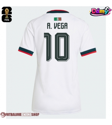 Mexiko Alexis Vega #10 Venkovní Dres pro Dámy MS 2026 Krátkým Rukávem