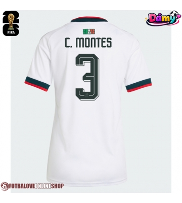 Mexiko Cesar Montes #3 Venkovní Dres pro Dámy MS 2026 Krátkým Rukávem
