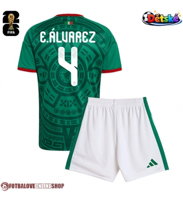 Mexiko Edson Alvarez #4 Domácí dres komplet pro Děti MS 2026 Krátkým Rukávem (+ Krátké kalhoty)