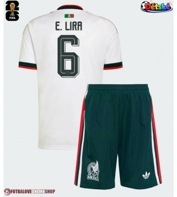 Mexiko Erik Lira #6 Venkovní dres komplet pro Děti MS 2026 Krátkým Rukávem (+ Krátké kalhoty)