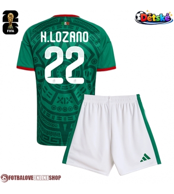 Mexiko Hirving Lozano #22 Domácí dres komplet pro Děti MS 2026 Krátkým Rukávem (+ Krátké kalhoty)