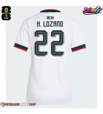 Mexiko Hirving Lozano #22 Venkovní Dres pro Dámy MS 2026 Krátkým Rukávem