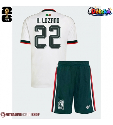 Mexiko Hirving Lozano #22 Venkovní dres komplet pro Děti MS 2026 Krátkým Rukávem (+ Krátké kalhoty)