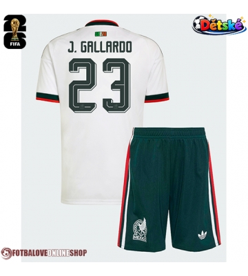 Mexiko Jesus Gallardo #23 Venkovní dres komplet pro Děti MS 2026 Krátkým Rukávem (+ Krátké kalhoty)