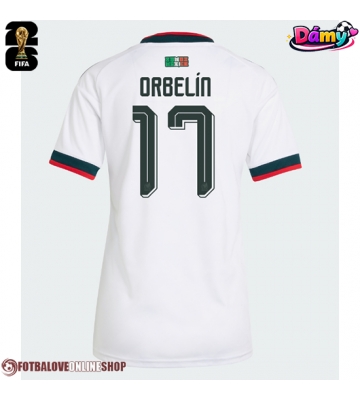 Mexiko Orbelin Pineda #17 Venkovní Dres pro Dámy MS 2026 Krátkým Rukávem