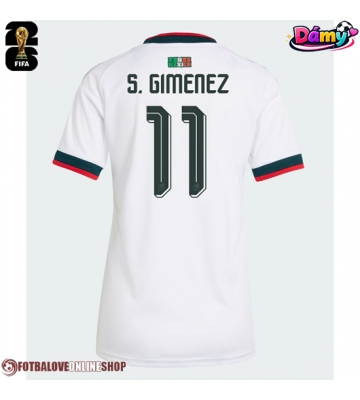 Mexiko Santiago Gimenez #11 Venkovní Dres pro Dámy MS 2026 Krátkým Rukávem
